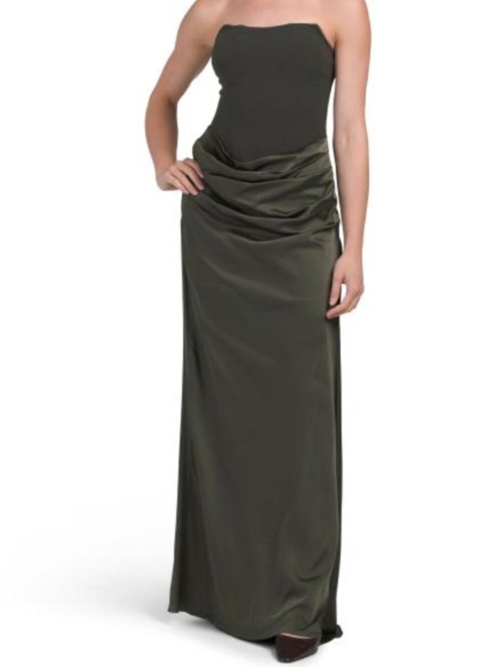 CAMILA COELHO strapless corset top gown